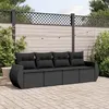 Image de Salon de jardin modulable Vidaxl resine tressee noir 4 pieces x 250 x 69 4 personnes