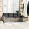 Image de vidaXL Salon de Jardin avec Coussins 5 pcs, Canapés de Terrasse, Ensemble de Meubles de Patio, Mobilier d'Extérieur, Gris 3253629