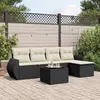 Image de vidaXL Salon de Jardin avec Coussins 6 pcs, Canapés de Terrasse, Ensemble de Meubles de Patio, Mobilier d'Extérieur, Noir 3253633