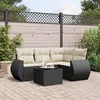 Image de vidaXL Salon de Jardin avec Coussins 5 pcs, Canapés de Terrasse, Ensemble de Meubles de Patio, Mobilier d'Extérieur, Noir 3253653