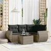 Image de vidaXL Salon de Jardin avec Coussins 5 pcs, Canapés de Terrasse, Ensemble de Meubles de Patio, Mobilier d'Extérieur, Gris 3253657