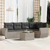 Image de vidaXL Salon de Jardin avec Coussins 6 pcs, Canapés de Terrasse, Ensemble de Meubles de Patio, Mobilier d'Extérieur, Gris 3253679