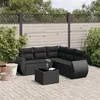 Image de vidaXL Salon de Jardin avec Coussins 6 pcs, Canapés de Terrasse, Ensemble de Meubles de Patio, Mobilier d'Extérieur, Noir 3253692