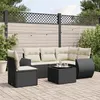 Image de 6 pieces Vidaxl salon de jardin modulable noir resine tressee x 71 x 69 5 personnes