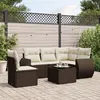 Image de Marron Vidaxl resine tressee 5 personnes salon de jardin modulable x 71 x 69 6 pieces