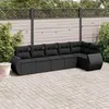 Image de vidaXL Salon de Jardin avec Coussins 6 pcs, Canapés de Terrasse, Ensemble de Meubles de Patio, Mobilier d'Extérieur, Noir 3253722