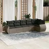 Image de vidaXL Salon de Jardin avec Coussins 6 pcs, Canapés de Terrasse, Ensemble de Meubles de Patio, Mobilier d'Extérieur, Gris 3253727