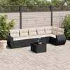 Image de vidaXL Salon de Jardin avec Coussins 7 pcs, Canapés de Terrasse, Ensemble de Meubles de Patio, Mobilier d'Extérieur, Noir 3253733