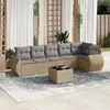 Image de Salon de jardin modulable vidaxl resine tressee 7 pieces beige 62 x 71 x 69 cm