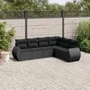 Image de vidaXL Salon de Jardin avec Coussins 6 pcs, Canapés de Terrasse, Ensemble de Meubles de Patio, Mobilier d'Extérieur, Noir 3253742