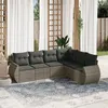 Image de vidaXL Salon de Jardin avec Coussins 6 pcs, Canapés de Terrasse, Ensemble de Meubles de Patio, Mobilier d'Extérieur, Gris 3253747