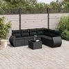 Image de vidaXL Salon de Jardin avec Coussins 7 pcs, Canapés de Terrasse, Ensemble de Meubles de Patio, Mobilier d'Extérieur, Noir 3253752