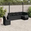 Image de vidaXL Salon de Jardin avec Coussins 6 pcs, Canapés de Terrasse, Ensemble de Meubles de Patio, Mobilier d'Extérieur, Noir 3253762
