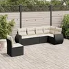 Image de vidaXL Salon de Jardin avec Coussins 6 pcs, Canapés de Terrasse, Ensemble de Meubles de Patio, Mobilier d'Extérieur, Noir 3253763