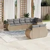 Image de Salon de jardin modulable Vidaxl resine tressee beige 8 pieces x 70 x 69 8 personnes
