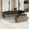 Image de Salon de jardin modulable Vidaxl resine tressee gris 8 pieces x 70 x 69 8 personnes
