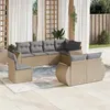 Image de vidaXL Salon de Jardin avec Coussins 8 pcs, Canapés de Terrasse, Ensemble de Meubles de Patio, Mobilier d'Extérieur, Beige 3253976