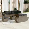 Image de vidaXL Salon de Jardin avec Coussins 9 pcs, Canapés de Terrasse, Ensemble de Meubles de Patio, Mobilier d'Extérieur, Gris 3253987