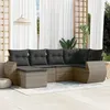 Image de vidaXL Salon de Jardin avec Coussins 6 pcs, Canapés de Terrasse, Ensemble de Meubles de Patio, Mobilier d'Extérieur, Gris 3253997