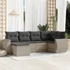 Image de vidaXL Salon de Jardin avec Coussins 6 pcs, Canapés de Terrasse, Ensemble de Meubles de Patio, Mobilier d'Extérieur, Gris 3253999