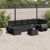 Image de vidaXL 8-delige Loungeset met kussens poly rattan zwart3254022