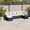 Image de Salon de jardin modulable vidaxl resine tressee 8 pieces 7 personnes 62 x 71 x 69 cm noir