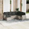 Image de vidaXL Salon de Jardin avec Coussins 7 pcs, Canapés de Terrasse, Ensemble de Meubles de Patio, Mobilier d'Extérieur, Gris 3254039