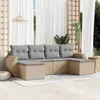 Image de vidaXL Salon de Jardin avec Coussins 6 pcs, Canapés de Terrasse, Ensemble de Meubles de Patio, Mobilier d'Extérieur, Beige 3254056
