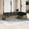 Image de vidaXL Salon de Jardin avec Coussins 8 pcs, Canapés de Terrasse, Ensemble de Meubles de Patio, Mobilier d'Extérieur, Gris 3254097