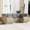 Image de vidaXL Salon de Jardin avec Coussins 6 pcs, Canapés de Terrasse, Ensemble de Meubles de Patio, Mobilier d'Extérieur, Beige 3254116
