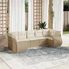 Image de Salon de jardin modulable GENERIQUE beige resine tressee 7 personnes 62 x 71 x 69 cm 7 pieces
