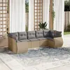 Image de vidaXL Salon de Jardin avec Coussins 7 pcs, Canapés de Terrasse, Ensemble de Meubles de Patio, Mobilier d'Extérieur, Beige 3254126