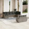 Image de vidaXL Salon de Jardin avec Coussins 9 pcs, Canapés de Terrasse, Ensemble de Meubles de Patio, Mobilier d'Extérieur, Gris 3254157