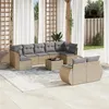Image de Salon de jardin modulable vidaxl resine 10 pieces 9 personnes 62 x 71 x 69 cm beige