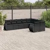 Image de vidaXL Salon de Jardin avec Coussins 9 pcs, Canapés de Terrasse, Ensemble de Meubles de Patio, Mobilier d'Extérieur, Noir 3254172