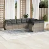 Image de vidaXL Salon de Jardin avec Coussins 9 pcs, Canapés de Terrasse, Ensemble de Meubles de Patio, Mobilier d'Extérieur, Gris 3254179
