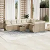 Image de Salon de jardin modulable Vidaxl rotin beige 10 pieces x 71 x 69 9 personnes