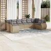 Image de vidaXL Salon de Jardin avec Coussins 10 pcs, Canapés de Terrasse, Ensemble de Meubles de Patio, Mobilier d'Extérieur, Beige 3254206