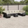 Image de vidaXL Salon de Jardin avec Coussins 11 pcs, Canapés de Terrasse, Ensemble de Meubles de Patio, Mobilier d'Extérieur, Noir 3254213