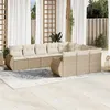 Image de Salon de jardin modulable VIDAXL rotin beige 10 pieces x 71 x 69 10 personnes