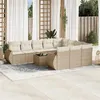 Image de vidaXL Salon de Jardin avec Coussins 11 pcs, Canapés de Terrasse, Ensemble de Meubles de Patio, Mobilier d'Extérieur, Beige 3254235