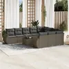 Image de vidaXL Salon de Jardin avec Coussins 11 pcs, Canapés avec Pieds Réglables, Ensemble de Meubles d'Extérieur Patio Terrasse, 3250447