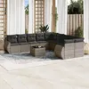 Image de Salon de jardin modulable Vidaxl resine tressee gris 10 pieces 62 x 71 x 69 10 personnes