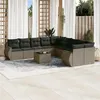 Image de vidaXL Salon de Jardin avec Coussins 12 pcs, Canapés de Patio, Ensemble de Meubles, Mobilier de Terrasse Extérieur, Beige 3223944