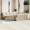Image de vidaXL Salon de Jardin avec Coussins 11 pcs, Canapés de Terrasse, Ensemble de Meubles de Patio, Mobilier d'Extérieur, Beige 3254265
