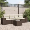 Image de Salon de jardin modulable Vidaxl resine tressee marron 5 pieces x 83 x 69 4 personnes