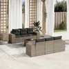 Image de vidaXL Salon de Jardin avec Coussins 7 pcs, Canapés de Terrasse, Ensemble de Meubles de Patio, Mobilier d'Extérieur, Gris 3254647