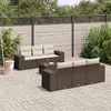Image de 6 personnes Vidaxl salon de jardin modulable resine tressee marron x 83 x 69 7 pieces