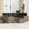 Image de vidaXL Salon de Jardin avec Coussins 7 pcs, Canapés de Terrasse, Ensemble de Meubles de Patio, Mobilier d'Extérieur, Gris 3254657