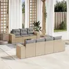 Image de Salon de jardin modulable vidaxl 8 pieces beige rotin 62 x 55 x 69 cm
